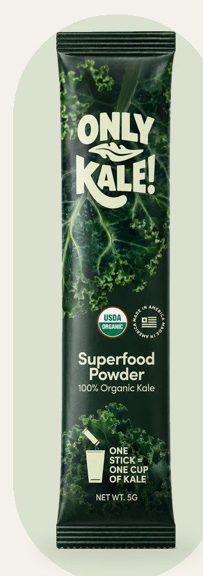 OnlyWell Kale single-ingredient superfood powder stick